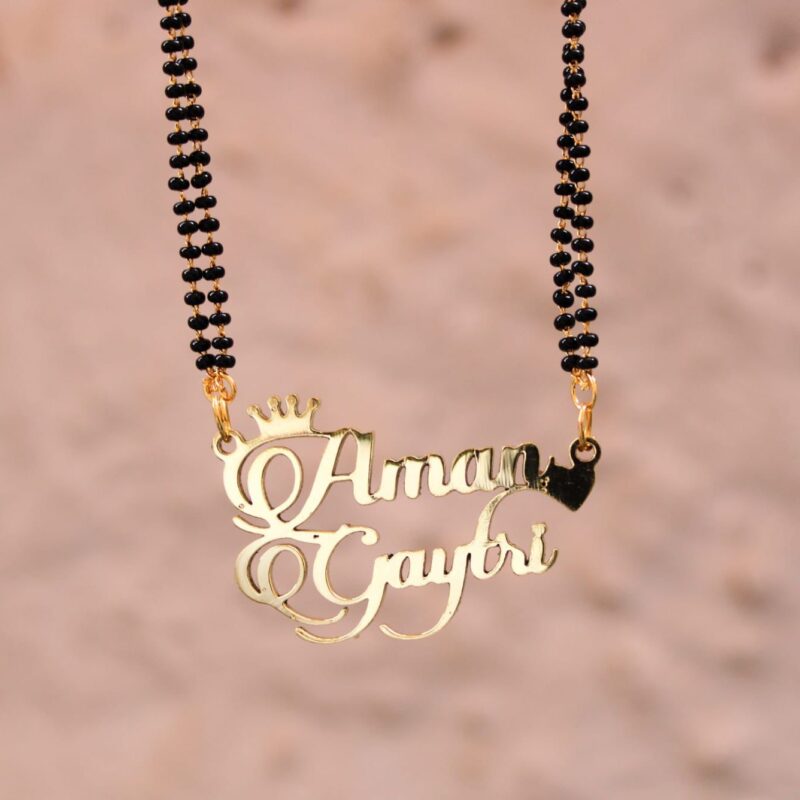 Customized Couple Mangalsutra – Name Mangalsutra – Customized Necklace – Gifts For Couple