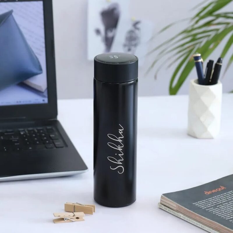 Black Temperature Flask And Bottle - Hot And Cold
