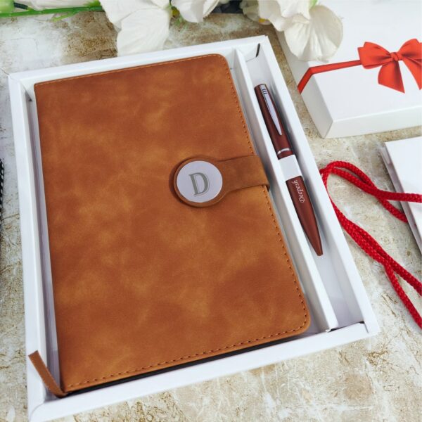 Premium Circle Magnet Lock Diary + Pen combo - Image 2