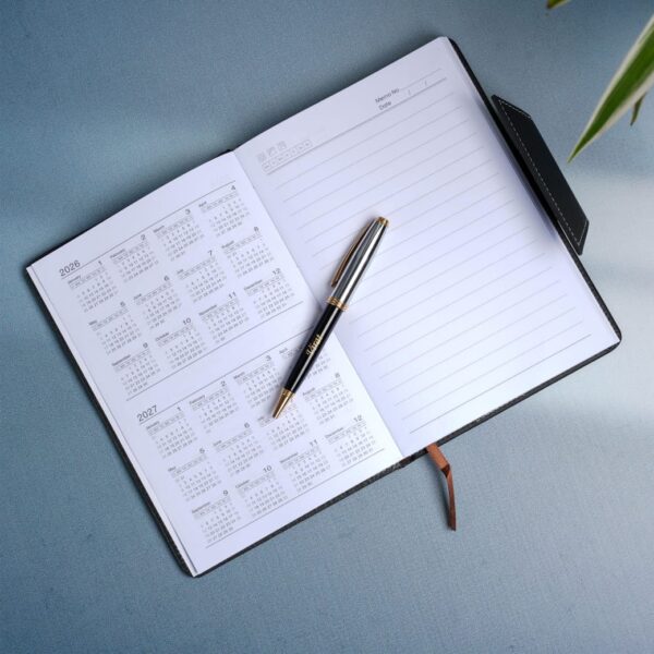 Personalized Leather  Diary With Pen  – Personalized Corporate Gifts – Gift For Her  – Corporate Gifts For Employee - Image 2