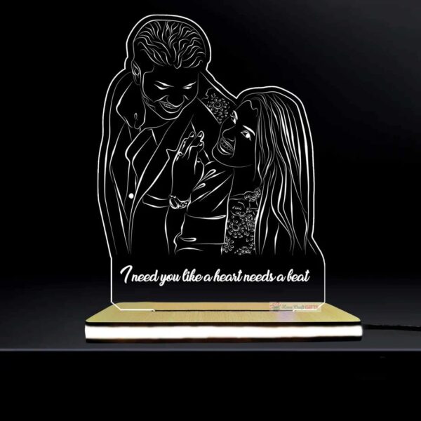 Customized LED Acrylic Sketch Table Top - Anniversary Gifts - Couples Gifts