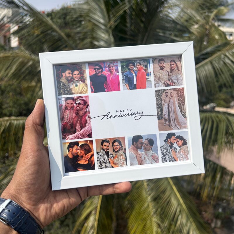 Personalized White Mini Frame - Custom Photo & Message Gift for All Occasions