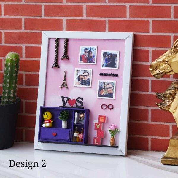 Miniature Table Top Frame (Design 2) - Love Theme with Lights & Customization - Image 2