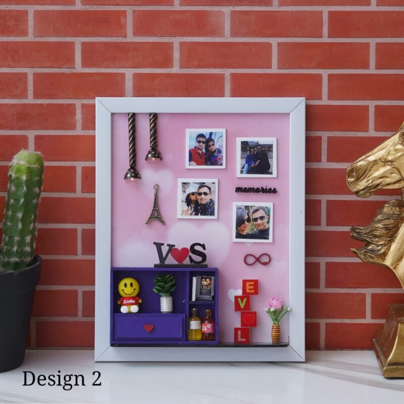 Miniature Table Top Frame (Design 2) - Love Theme with Lights & Customization
