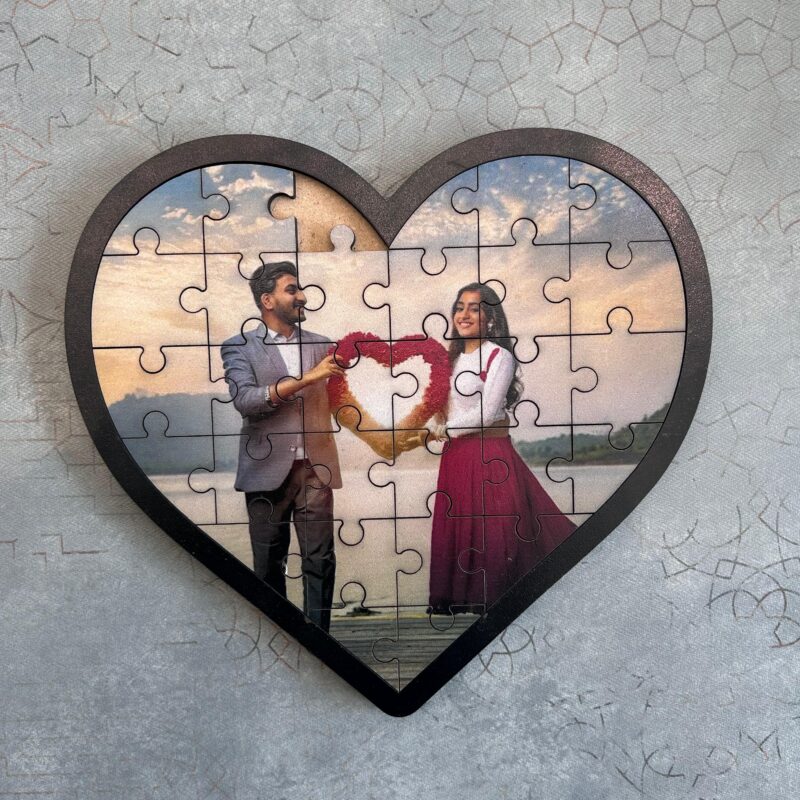 Heart-Shaped Personalized Jigsaw Puzzle with Custom Photo - Valentine special For Couples